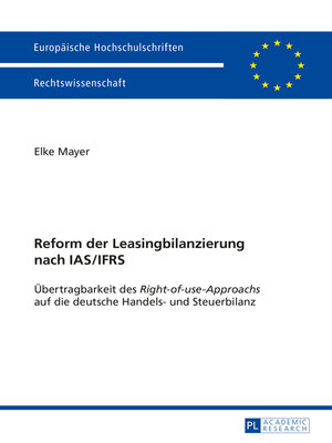 cover image of Reform der Leasingbilanzierung nach IAS/IFRS